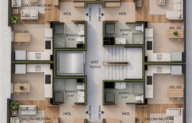 YEŞİLTEPE MAHALLESİNDE 1+1 SIFIR SATILIK DAİRELER